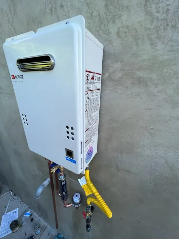 Tankless water heater installation for Windsor at Peachtree homes